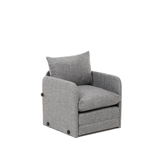 1-Seat Sofa-Bed Saga Single - Light Grey Light Grey 1-Seat Sofa-Bed Saga Single - Light Grey Light Grey