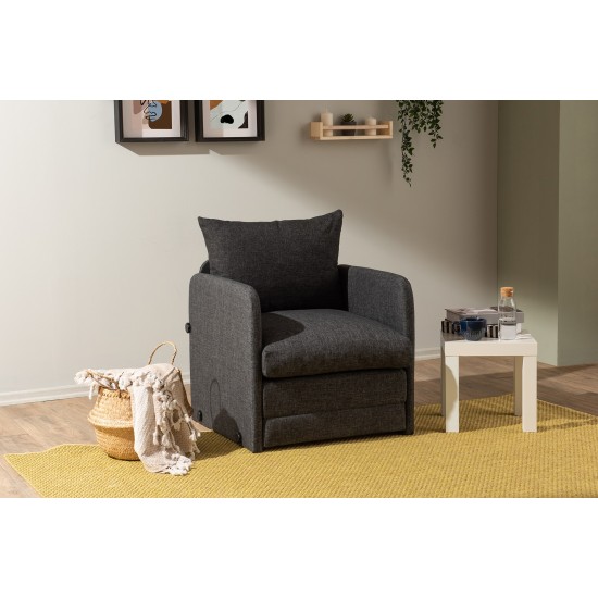1-Seat Sofa-Bed Saga Single - Dark Grey Dark Grey 1-Seat Sofa-Bed Saga Single - Dark Grey Dark Grey