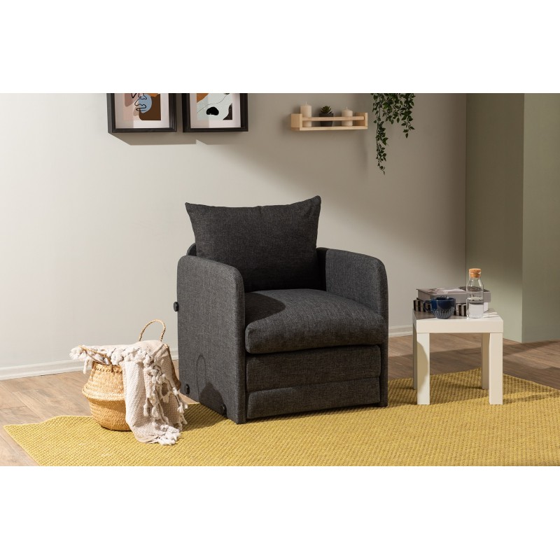 1-Seat Sofa-Bed Saga Single - Dark Grey Dark Grey