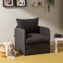 1-Seat Sofa-Bed Saga Single - Dark Grey Dark Grey