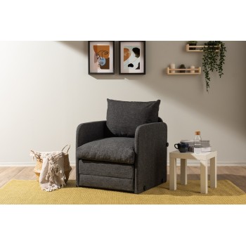 1-Seat Sofa-Bed Saga Single - Dark Grey Dark Grey