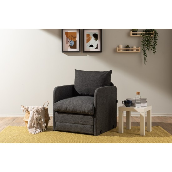 1-Seat Sofa-Bed Saga Single - Dark Grey Dark Grey 1-Seat Sofa-Bed Saga Single - Dark Grey Dark Grey