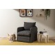 1-Seat Sofa-Bed Saga Single - Dark Grey Dark Grey 1-Seat Sofa-Bed Saga Single - Dark Grey Dark Grey