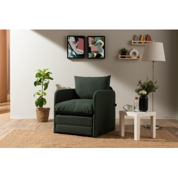 1-Seat Sofa-Bed Saga Single - Green Green