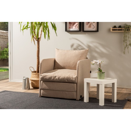 1-Seat Sofa-Bed Saga Single - Beige Beige 1-Seat Sofa-Bed Saga Single - Beige Beige