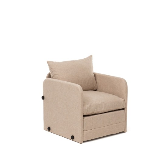 1-Seat Sofa-Bed Saga Single - Beige Beige 1-Seat Sofa-Bed Saga Single - Beige Beige