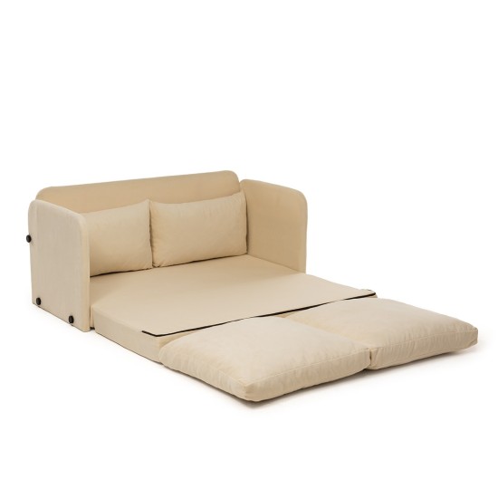 Καναπές Κρεβάτι Διθέσιος - Saga XL - Χρώμα Cream- 140x49x46εκ