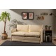 Καναπές Κρεβάτι Διθέσιος - Saga XL - Χρώμα Cream- 140x49x46εκ
