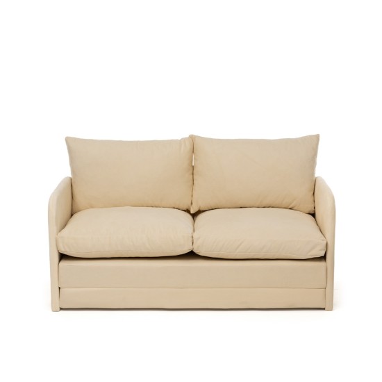Καναπές Κρεβάτι Διθέσιος - Saga XL - Χρώμα Cream- 140x49x46εκ