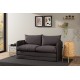 Καναπές Κρεβάτι Διθέσιος - Saga XL - Χρώμα Γκρι - 140x49x46εκ