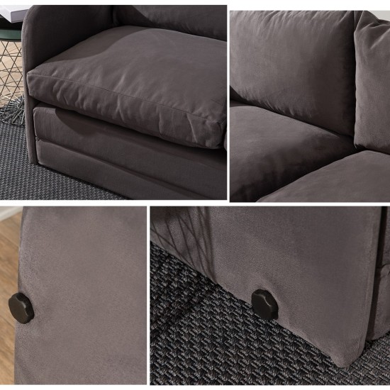 Καναπές Κρεβάτι Διθέσιος - Saga XL - Χρώμα Γκρι - 140x49x46εκ