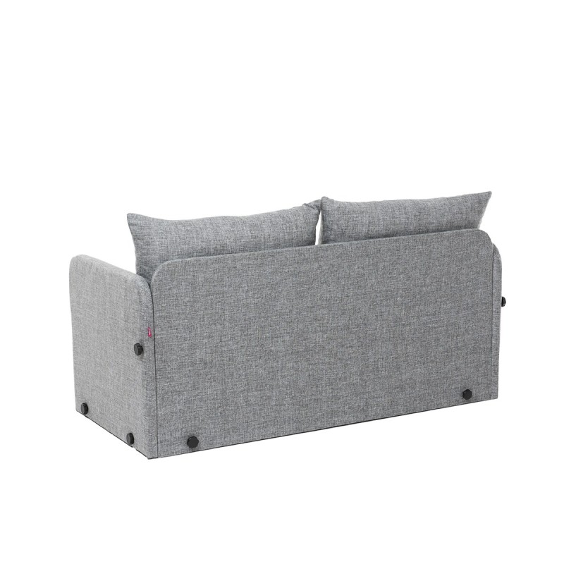 Καναπές Κρεβάτι Διθέσιος - Saga XL - Χρώμα Ανοιχτό Γκρι - 140x49x46εκ