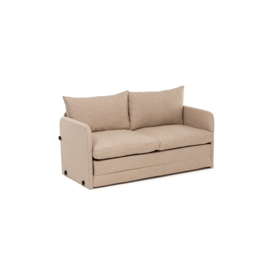 Καναπές Κρεβάτι Διθέσιος - Saga XL - Χρώμα Μπεζ - 140x49x46εκ