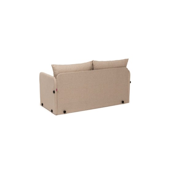 Καναπές Κρεβάτι Διθέσιος - Saga XL - Χρώμα Μπεζ - 140x49x46εκ