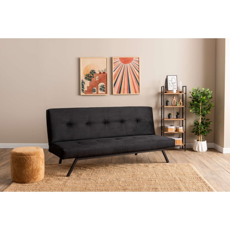 3-Seat Sofa-Bed Zola - Black Black