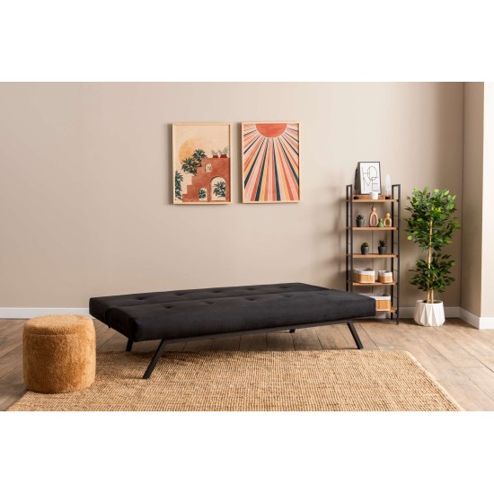 3-Seat Sofa-Bed Zola - Black Black 3-Seat Sofa-Bed Zola - Black Black