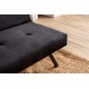 3-Seat Sofa-Bed Zola - Black Black 3-Seat Sofa-Bed Zola - Black Black