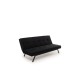 3-Seat Sofa-Bed Zola - Black Black 3-Seat Sofa-Bed Zola - Black Black