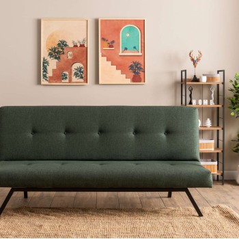3-Seat Sofa-Bed Zola - Green Green
