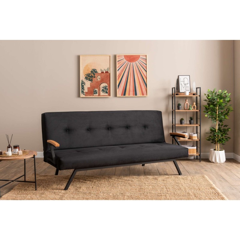 3-Seat Sofa-Bed Zven - Black Black