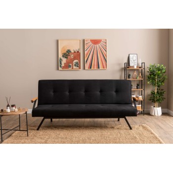 3-Seat Sofa-Bed Zven - Black Black