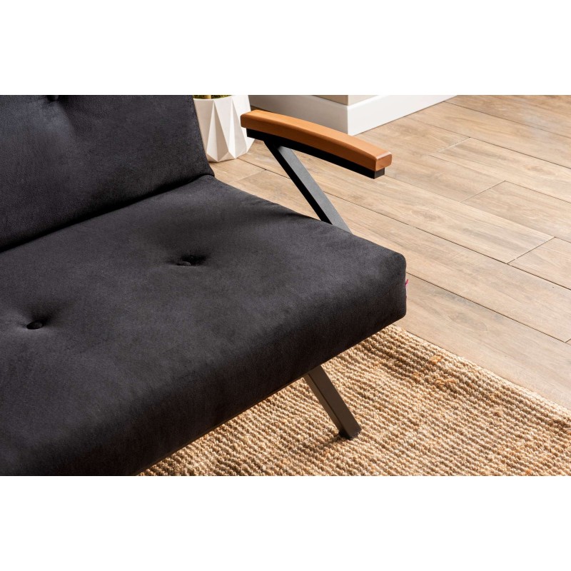 3-Seat Sofa-Bed Zven - Black Black
