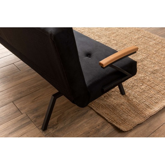 3-Seat Sofa-Bed Zven - Black Black 3-Seat Sofa-Bed Zven - Black Black