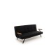 3-Seat Sofa-Bed Zven - Black Black 3-Seat Sofa-Bed Zven - Black Black