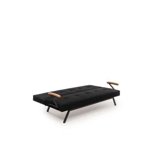 3-Seat Sofa-Bed Zven - Black Black 3-Seat Sofa-Bed Zven - Black Black