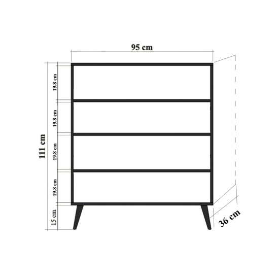 Multi Purpose Cabinet Multilux-222 Sonoma Oak
