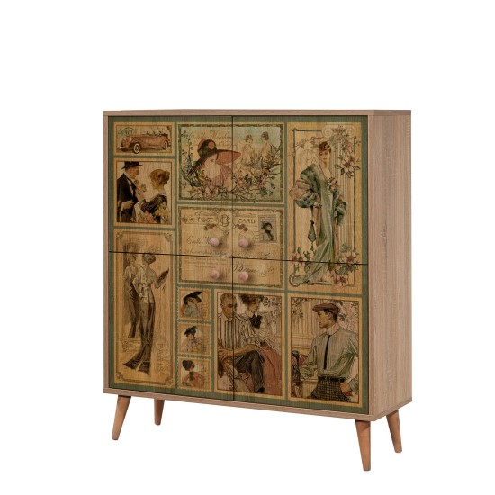 Multi Purpose Cabinet Multilux-732 Sonoma Oak