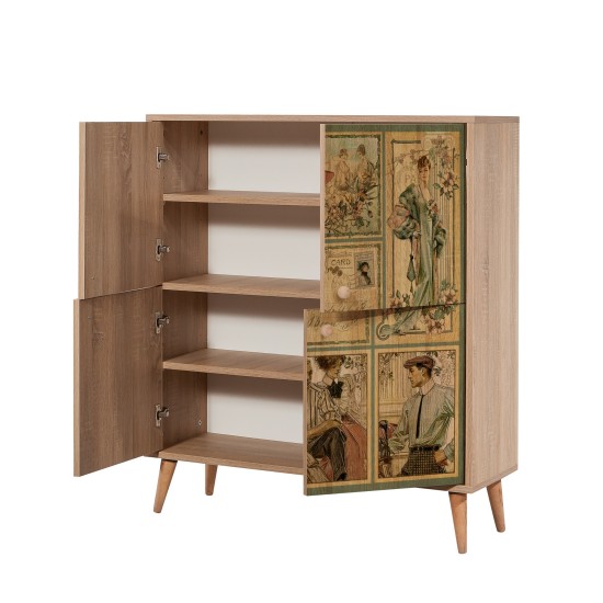 Multi Purpose Cabinet Multilux-732 Sonoma Oak