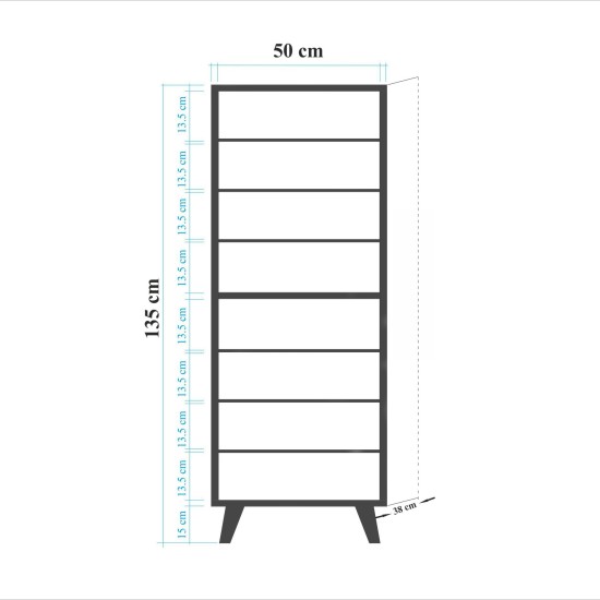 Shoe Cabinet Filinta-731 Sonoma Oak