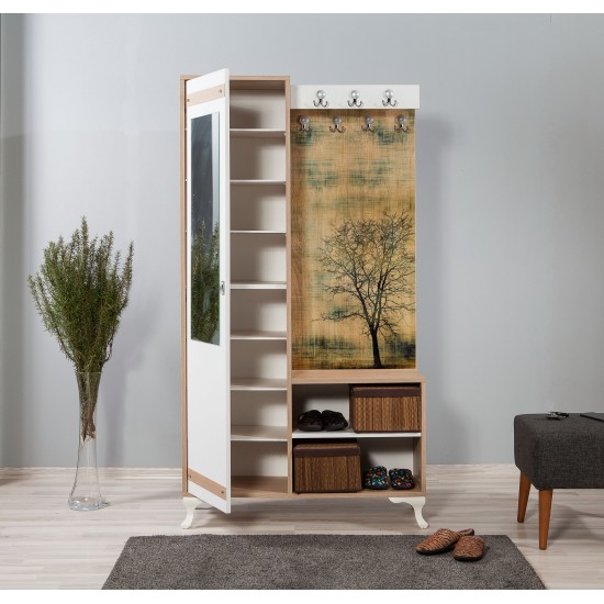 Hall Stand İnci-729 Sonoma Oak