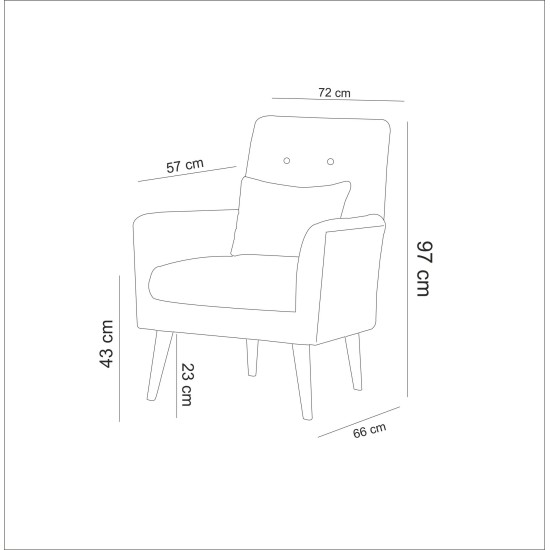 Wing Chair Zeni Berjer - Cream Cream Atelier del Sofa Wing Chair Zeni Berjer - Cream Cream