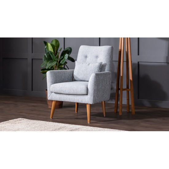 Wing Chair Zeni Berjer - Grey Grey Atelier del Sofa Wing Chair Zeni Berjer - Grey Grey