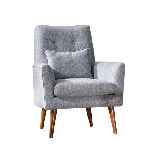 Wing Chair Zeni Berjer - Grey Grey Atelier del Sofa Wing Chair Zeni Berjer - Grey Grey
