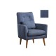 Wing Chair Zeni Berjer - Dark Blue Dark Blue Atelier del Sofa Wing Chair Zeni Berjer - Dark Blue Dark Blue