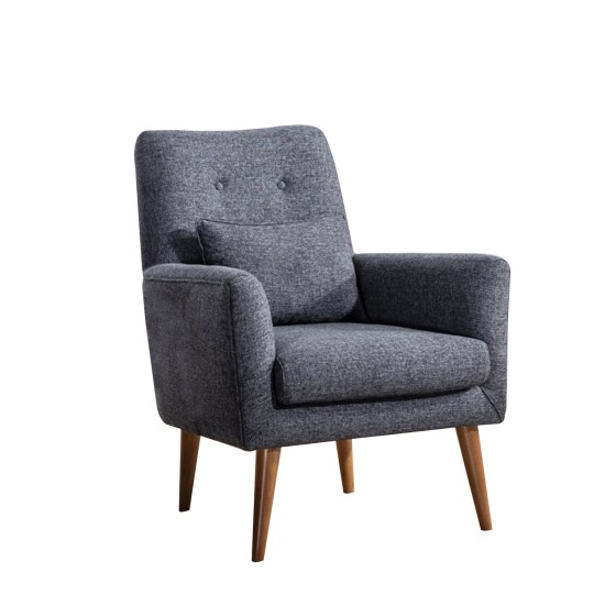 Wing Chair Zeni Berjer - Dark Grey Dark Grey Atelier del Sofa Wing Chair Zeni Berjer - Dark Grey Dark Grey