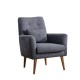Wing Chair Zeni Berjer - Dark Grey Dark Grey Atelier del Sofa Wing Chair Zeni Berjer - Dark Grey Dark Grey