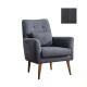 Wing Chair Zeni Berjer - Dark Grey Dark Grey Atelier del Sofa Wing Chair Zeni Berjer - Dark Grey Dark Grey