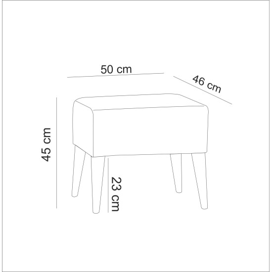 Atelier del Sofa Tuffet Zeni Puf - Cream Cream