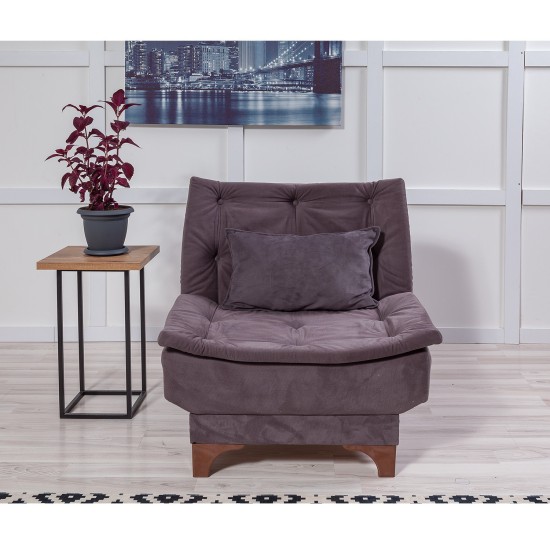 Wing Chair Kelebek Berjer - Anthracite Anthracite Wing Chair Kelebek Berjer - Anthracite Anthracite