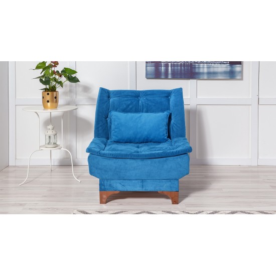 Wing Chair Kelebek Berjer - Dark Blue Dark Blue