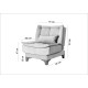 Wing Chair Kelebek Berjer - Dark Blue Dark Blue