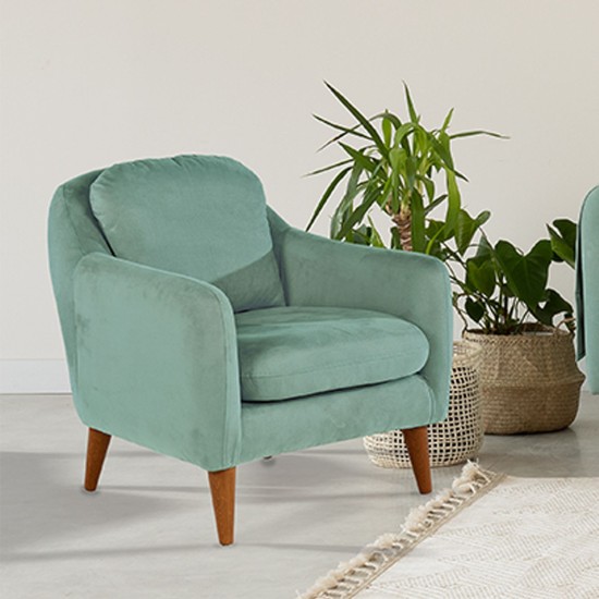 Wing Chair Soli Berjer - Sea Green Sea Green Atelier del Sofa Wing Chair Soli Berjer - Sea Green Sea Green