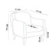 Wing Chair Soli Berjer - Grey Grey Atelier del Sofa Wing Chair Soli Berjer - Grey Grey