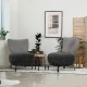 Wing Chair Set Loly Set - Anthracite Anthracite