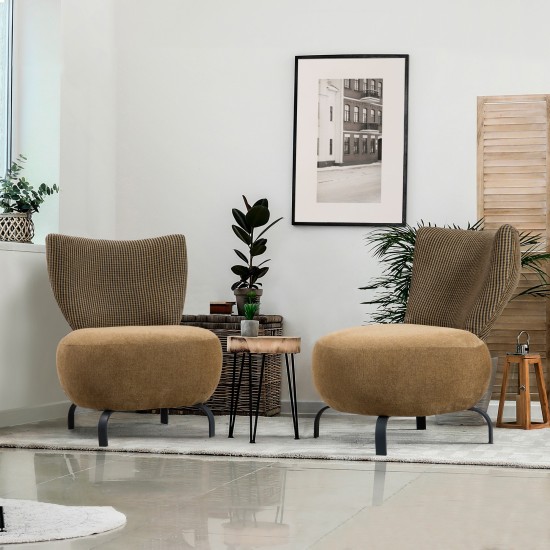 Wing Chair Set Loly Set - Mustard Mustard
