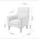 Wing Chair Liones 27 - Dark Blue Dark Blue Wing Chair Liones 27 - Dark Blue Dark Blue